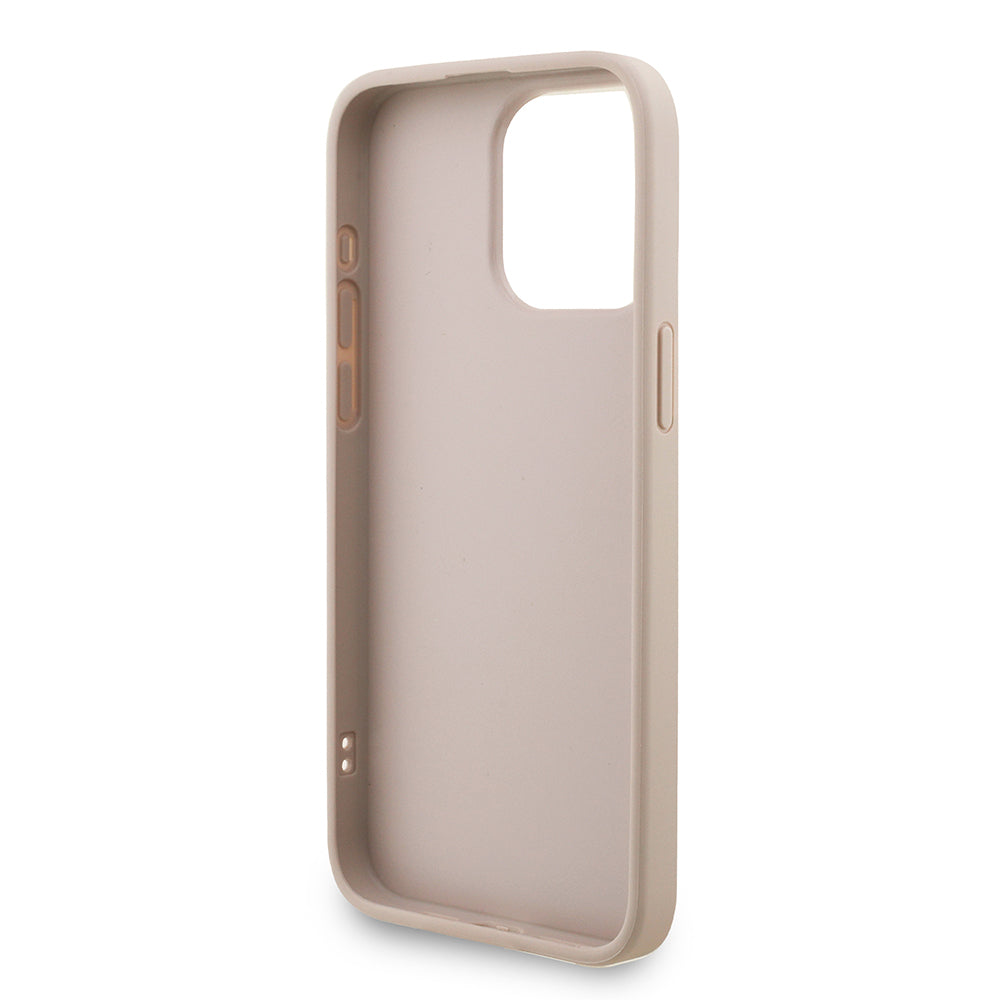 iPhone 15 Pro Max Kılıf Guess Orijinal Lisanslı PU Deri Bilek Askı İpli Metal Büyük 4G ve Yazı Logolu Kılıf