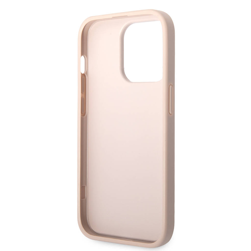iPhone 15 Pro Max Kılıf Guess Orijinal Lisanslı PU Deri Yazı ve 4G Metal Logolu Desenli Kılıf