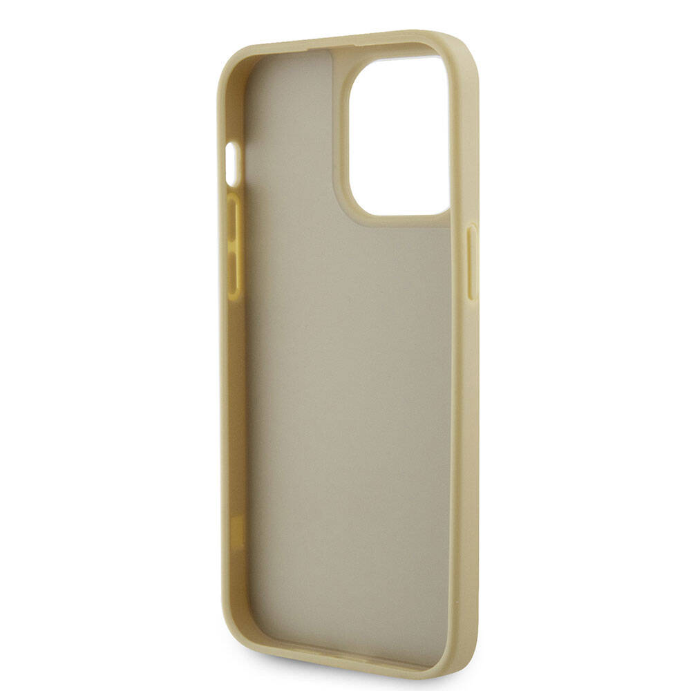 iPhone 15 Pro Max Kılıf Guess Orijinal Lisanslı Taşlı Arka Yüzey Üçgen Logolu Kılıf