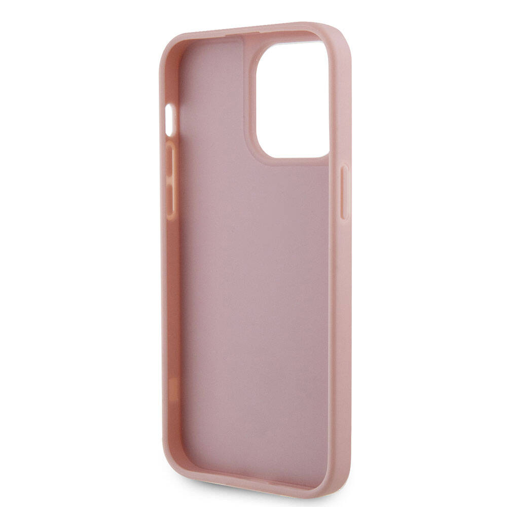 iPhone 15 Pro Max Kılıf Guess Orijinal Lisanslı Taşlı Arka Yüzey Üçgen Logolu Kılıf