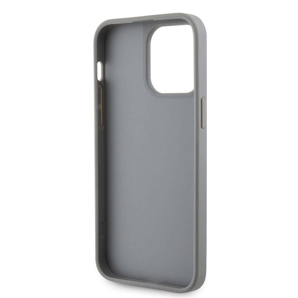 iPhone 15 Pro Max Kılıf Guess Orijinal Lisanslı Taşlı Arka Yüzey Üçgen Logolu Kılıf