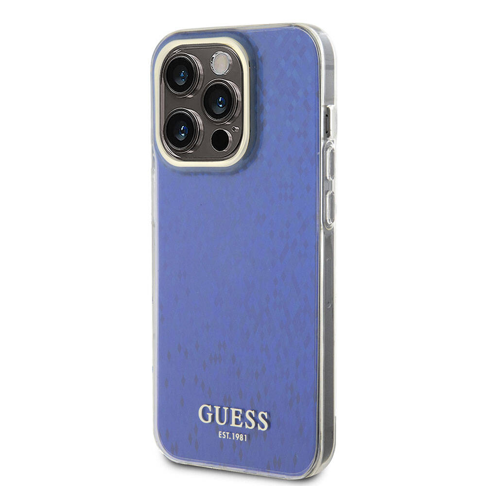 iPhone 15 Pro Max Kılıf Guess Orijinal Lisanslı Yazı Logolu Mirror Disco Kılıf