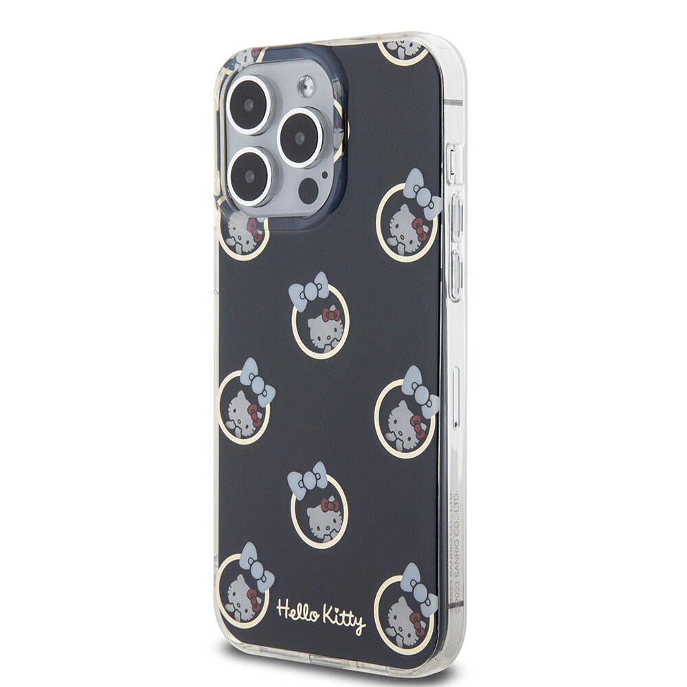 iPhone 15 Pro Max Kılıf Hello Kitty Orijinal Lisanslı Elektroplating Kaplama Kabarcık Baskılı Kılıf