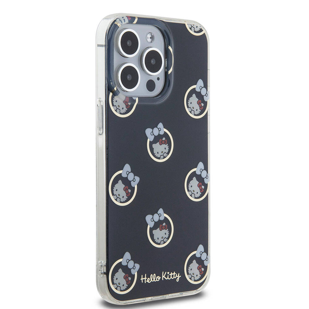 iPhone 15 Pro Max Kılıf Hello Kitty Orijinal Lisanslı Elektroplating Kaplama Kabarcık Baskılı Kılıf