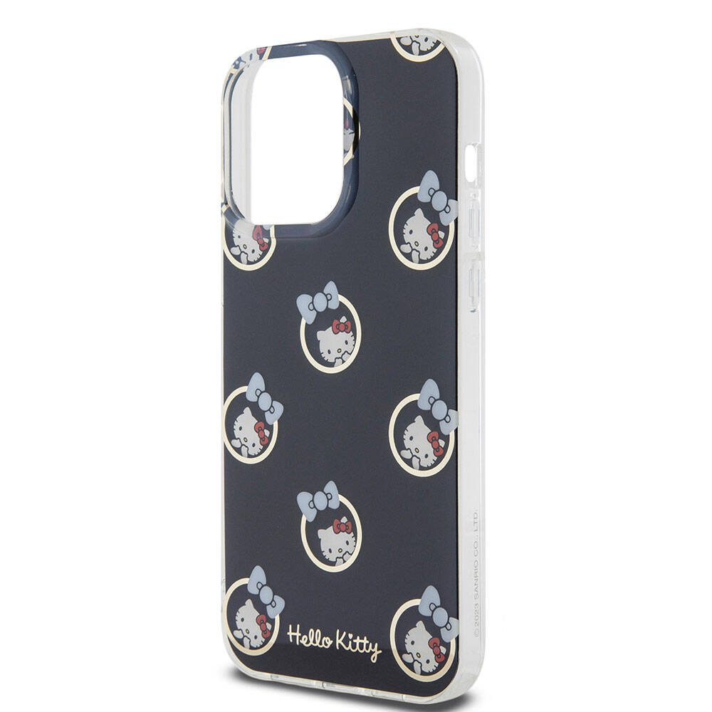 iPhone 15 Pro Max Kılıf Hello Kitty Orijinal Lisanslı Elektroplating Kaplama Kabarcık Baskılı Kılıf
