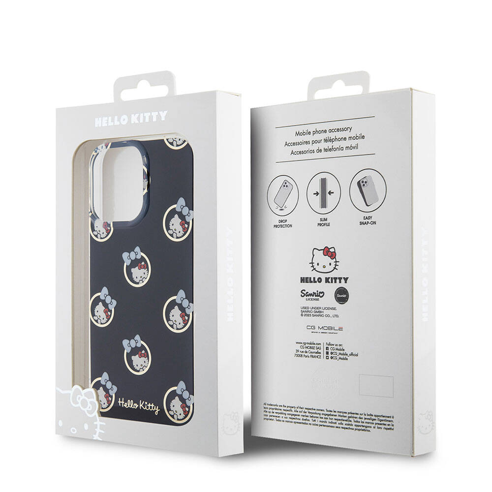 iPhone 15 Pro Max Kılıf Hello Kitty Orijinal Lisanslı Elektroplating Kaplama Kabarcık Baskılı Kılıf