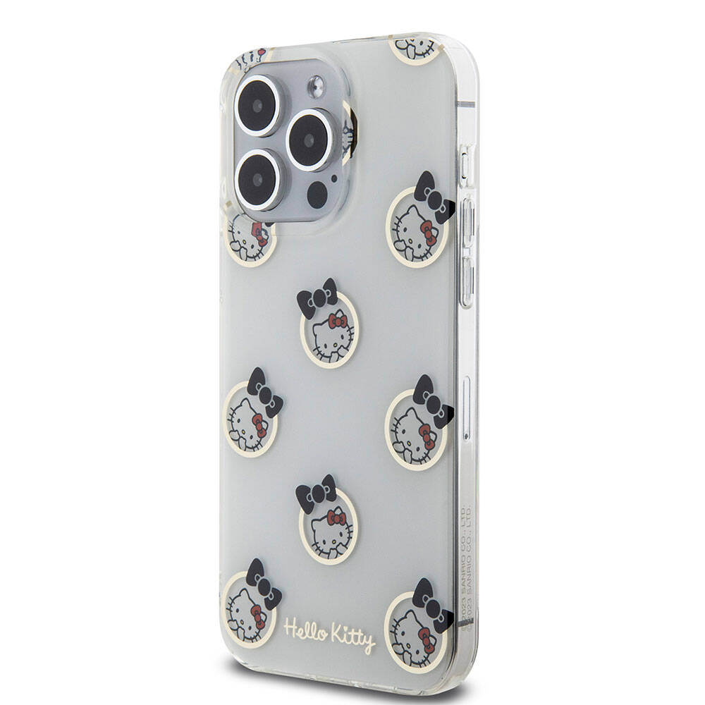 iPhone 15 Pro Max Kılıf Hello Kitty Orijinal Lisanslı Elektroplating Kaplama Kabarcık Baskılı Kılıf