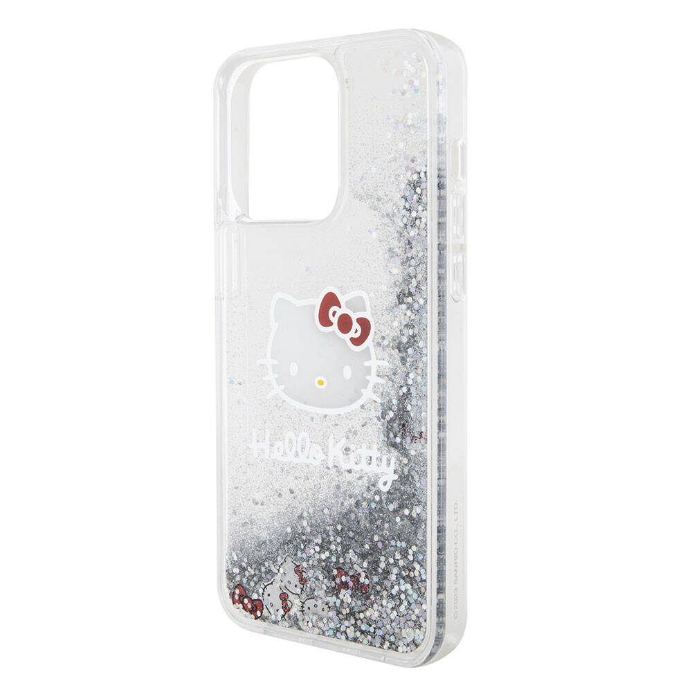 iPhone 15 Pro Max Kılıf Hello Kitty orijinal Lisanslı İkonik Sıvılı Glitter Kılıf