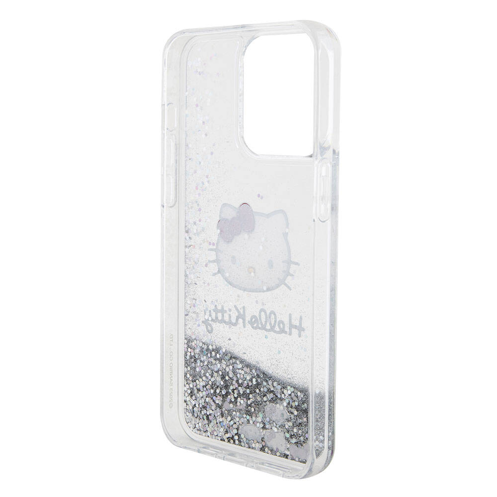 iPhone 15 Pro Max Kılıf Hello Kitty orijinal Lisanslı İkonik Sıvılı Glitter Kılıf