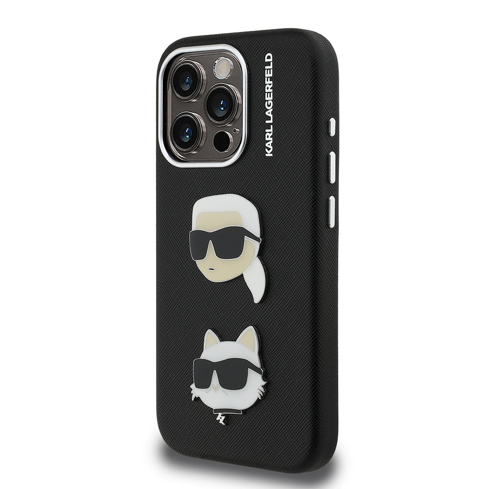 iPhone 15 Pro Max Kılıf Karl Lagerfeld Orijinal Lisanslı K&C Heads Pin Kılıf