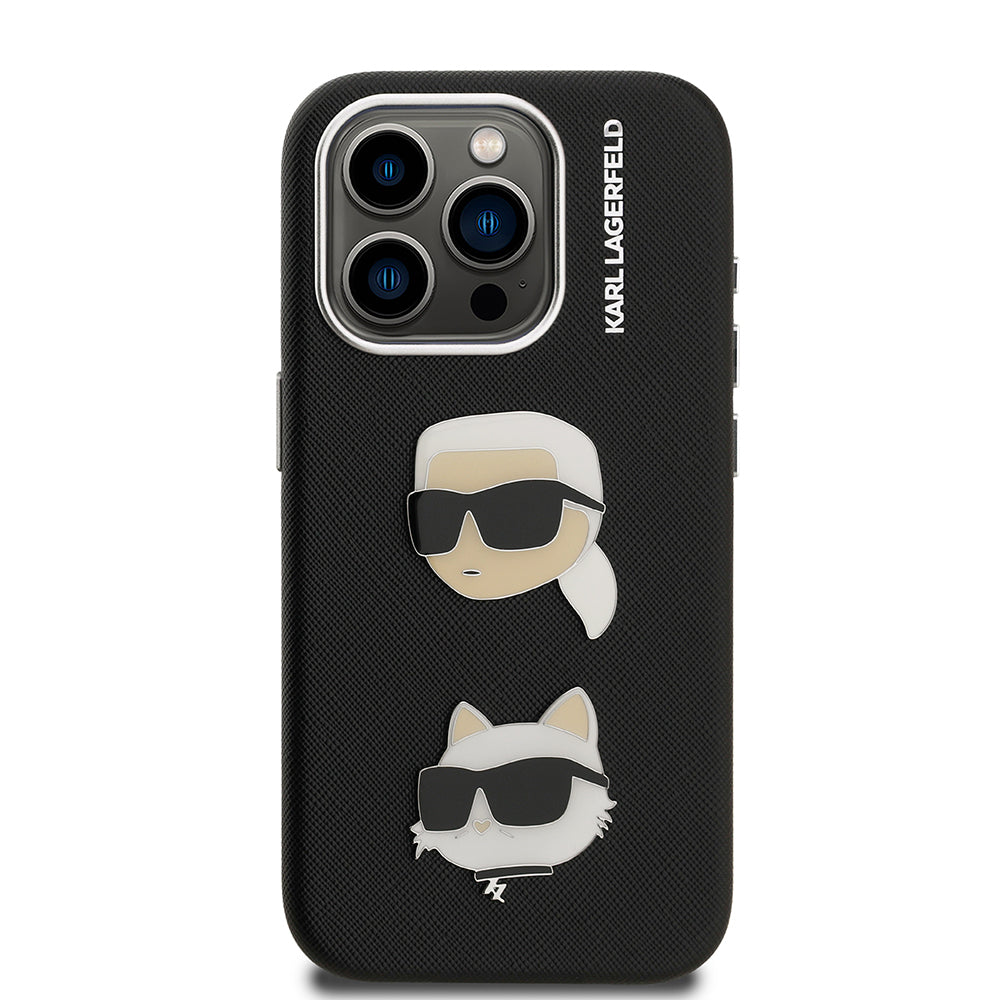 iPhone 15 Pro Max Kılıf Karl Lagerfeld Orijinal Lisanslı K&C Heads Pin Kılıf