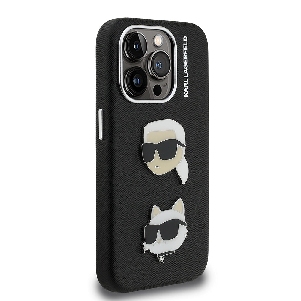 iPhone 15 Pro Max Kılıf Karl Lagerfeld Orijinal Lisanslı K&C Heads Pin Kılıf