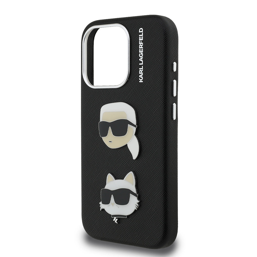 iPhone 15 Pro Max Kılıf Karl Lagerfeld Orijinal Lisanslı K&C Heads Pin Kılıf