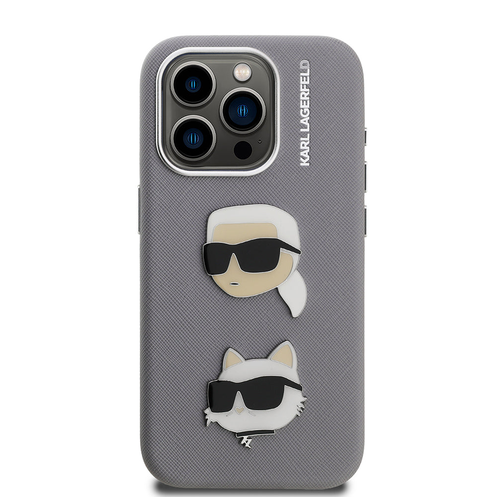iPhone 15 Pro Max Kılıf Karl Lagerfeld Orijinal Lisanslı K&C Heads Pin Kılıf