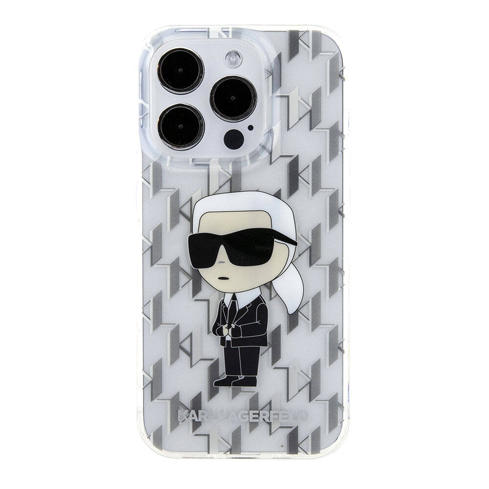 iPhone 15 Pro Max Kılıf Karl Lagerfeld IML İkonik Monogram Orijinal Lisanslı Kılıf