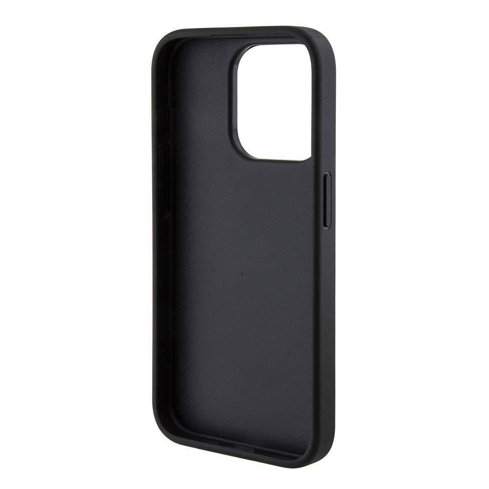 iPhone 15 Pro Max Kılıf Karl Lagerfeld Kartlıklı Saffiano 3D RSG Logo Orijinal Lisanslı Kılıf