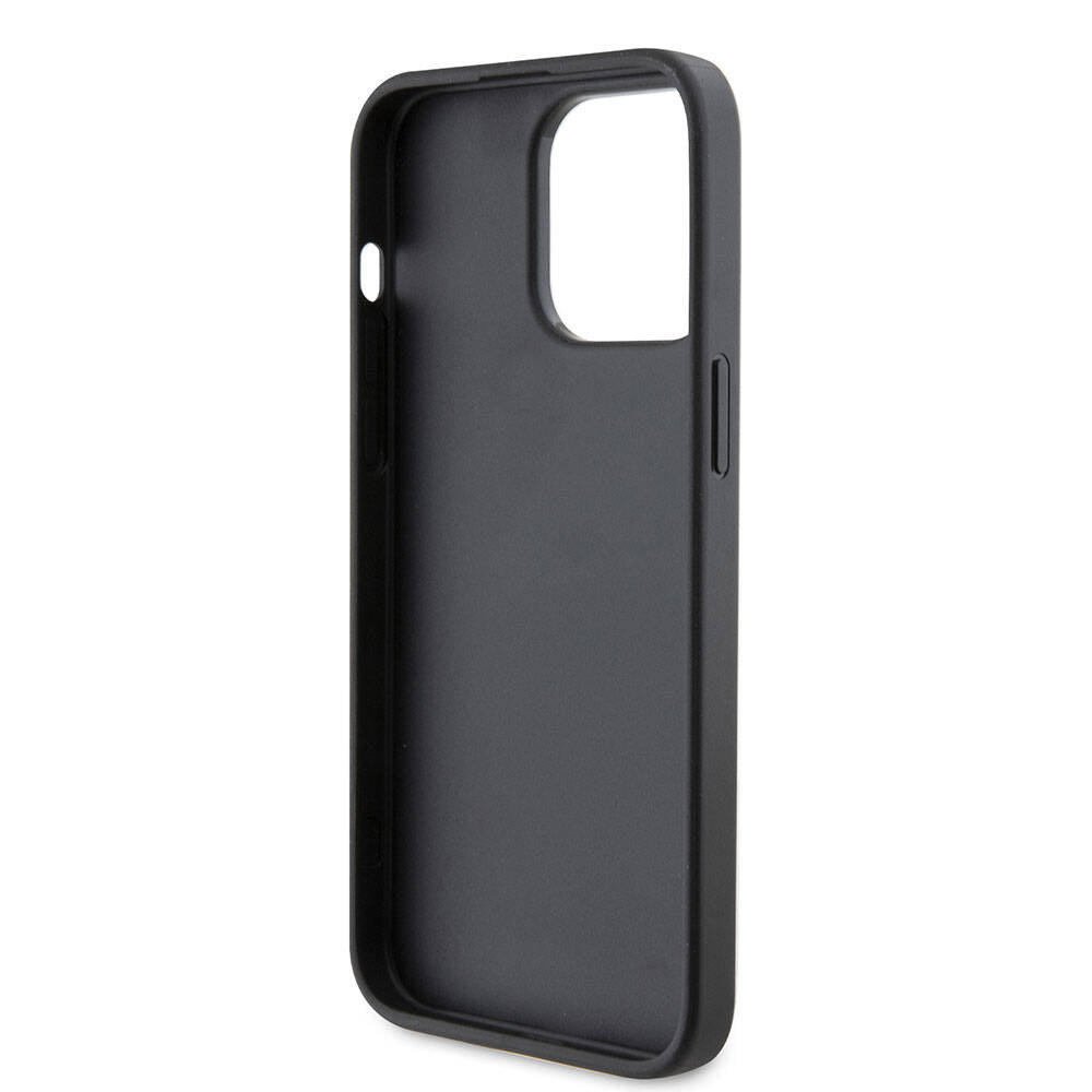 iPhone 15 Pro Max Kılıf Karl Lagerfeld Kartlıklı Saffiano K&L Patch Orijinal Lisanslı Kılıf