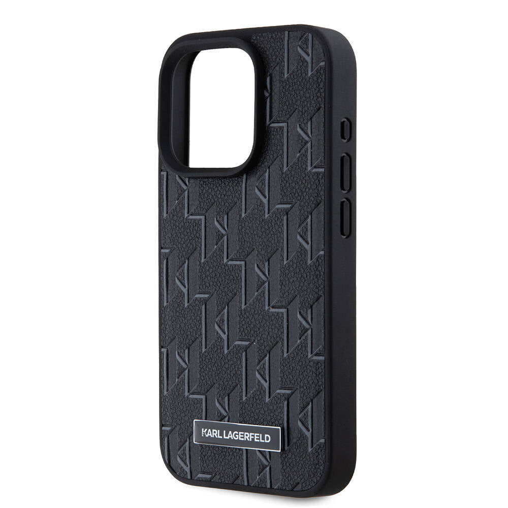 iPhone 15 Pro Max Kılıf Karl Lagerfeld orijinal Lisanslı M-safe Şarj Özellikli KL Yazılı Hot Stamp Kılıf