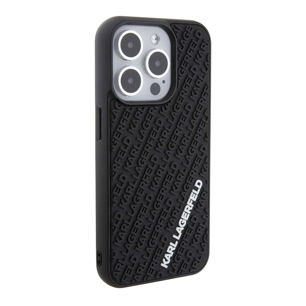 iPhone 15 Pro Max Kılıf Karl Lagerfeld Silikon 3D Multi Logo Orijinal Lisanslı Kılıf