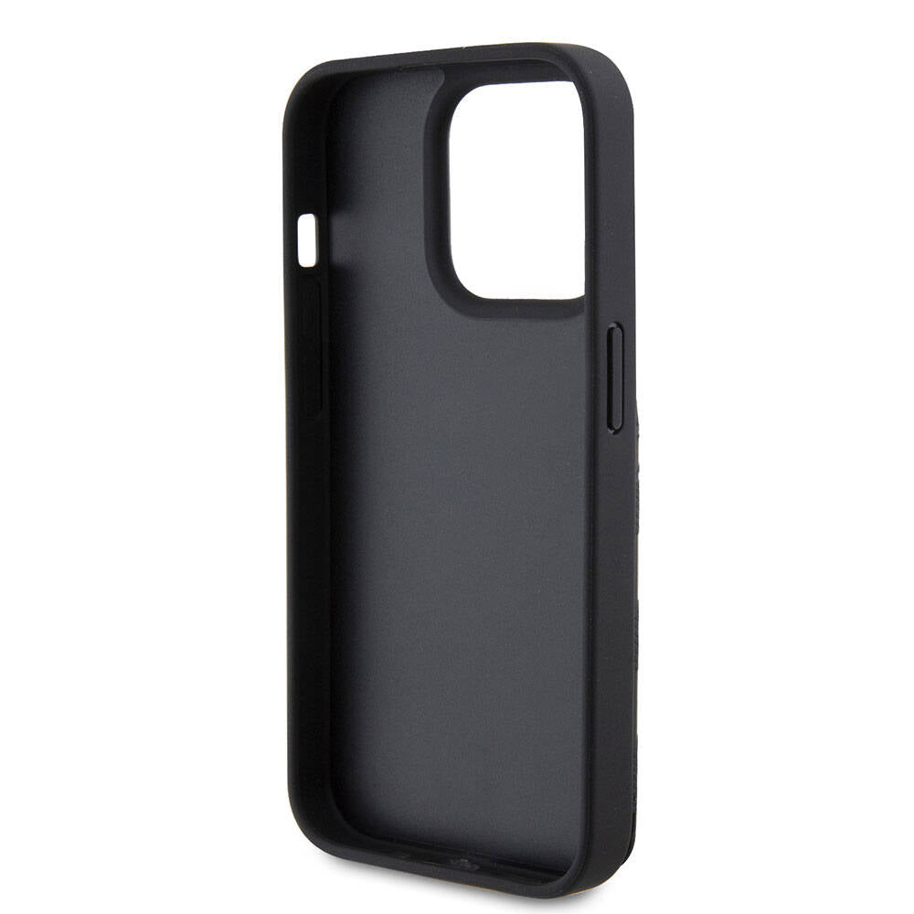 iPhone 15 Pro Max Kılıf Karl Lagerfeld Standlı Kartlıklı Saffiano Monogram Metal Logo orijinal Lisanslı Kılıf