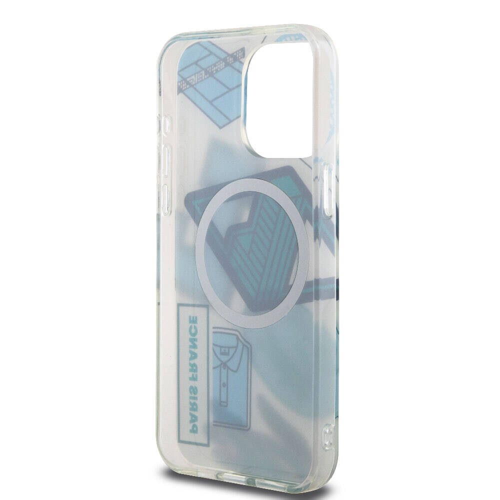 iPhone 15 Pro Max Kılıf Lacoste Orijinal Lisanslı M-safe Şarj Özellikli Çift Katmanlı Yamalar Desenli Kılıf