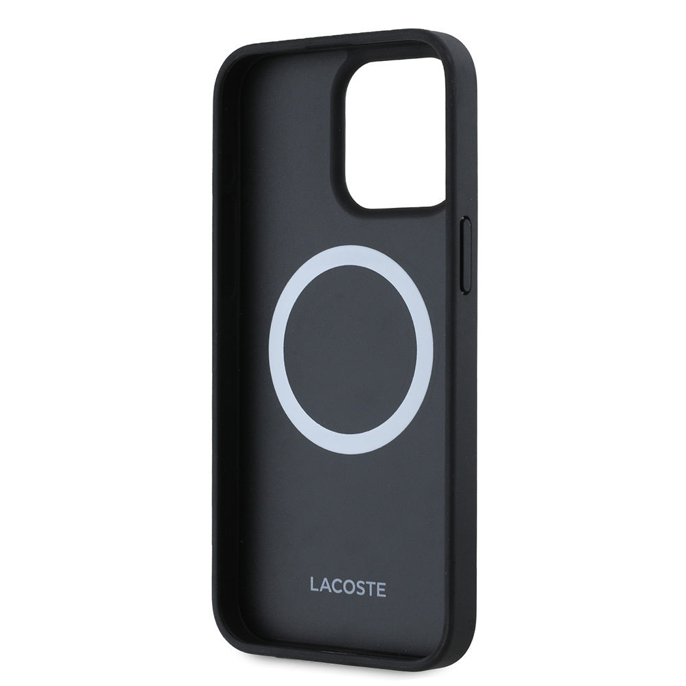iPhone 15 Pro Max Kılıf Lacoste Orijinal Lisanslı M-safe Şarj Özellikli Mono Vintage Logo Kılıf