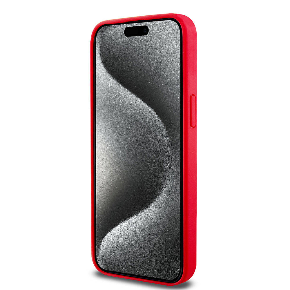 iPhone 15 Pro Max Kılıf Lacoste Orijinal Lisanslı PU Pike Desenli Arka Yüzey İkonik Timsah Dokuma Logolu Kılıf