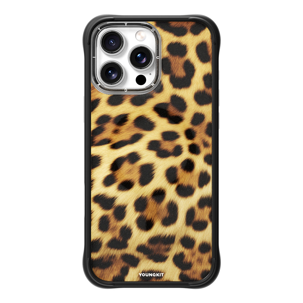 iPhone 15 Pro Max Kılıf M-safe Şarj Özellikli Youngkit Leopard Serisi Kılıf