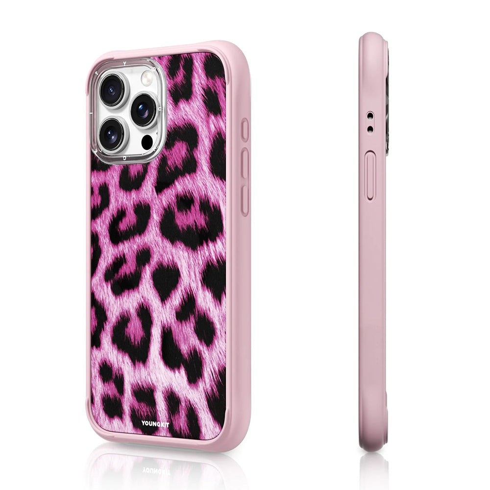 iPhone 15 Pro Max Kılıf M-safe Şarj Özellikli Youngkit Leopard Serisi Kılıf