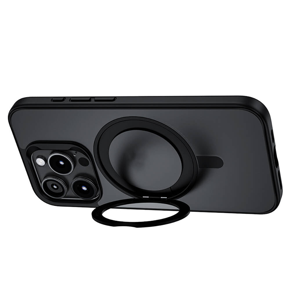 iPhone 15 Pro Max Kılıf M-safe Şarj Özellikli 360° Dönebilen Benks Pop Stand Kılıf