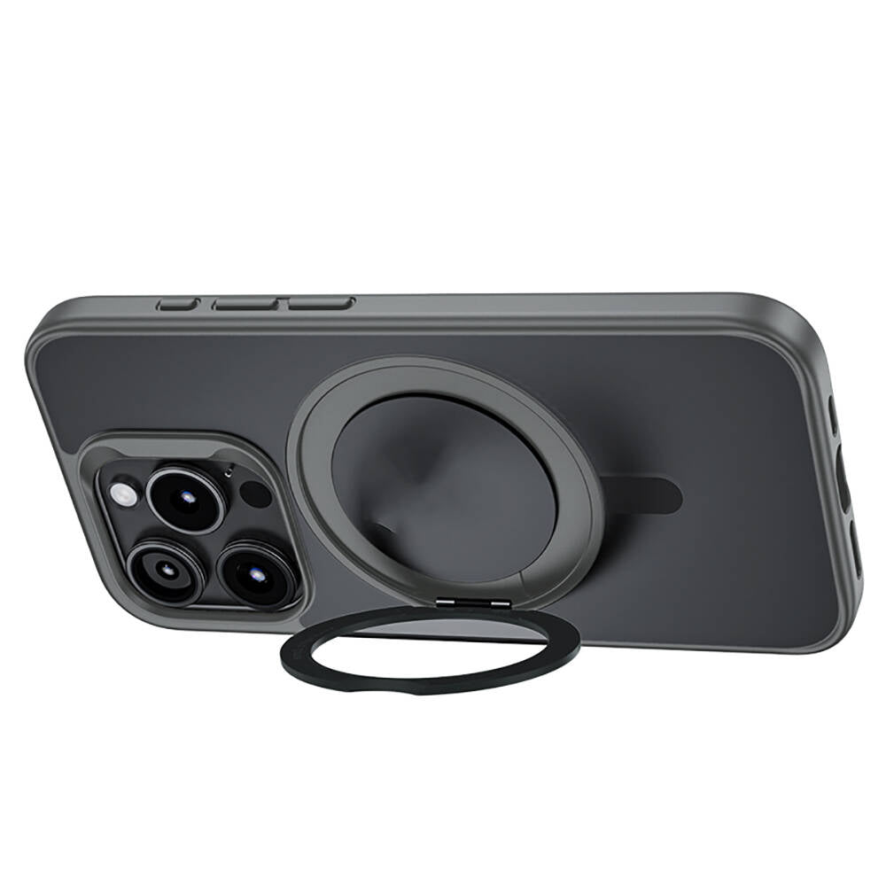 iPhone 15 Pro Max Kılıf M-safe Şarj Özellikli 360° Dönebilen Benks Pop Stand Kılıf