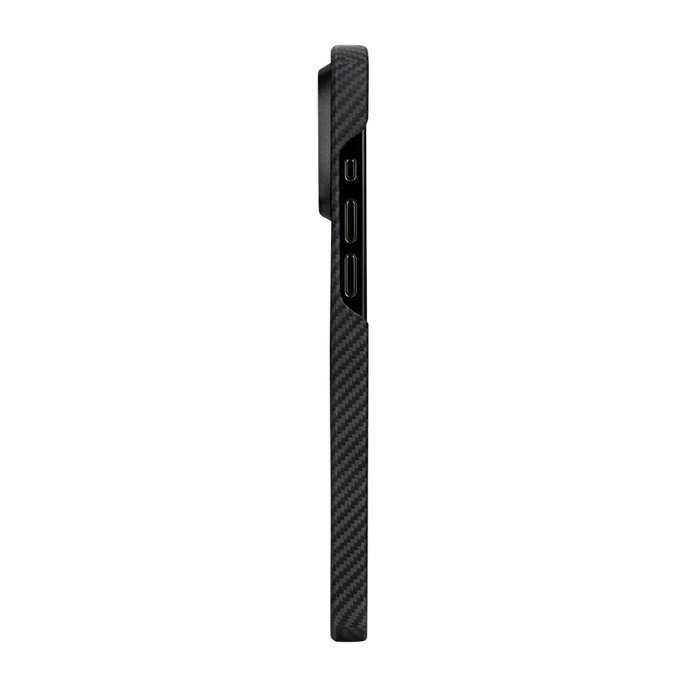 iPhone 15 Pro Max Kılıf M-safe Şarj Özellikli 600D Aramid Karbon Fiber Pitaka Tactile Woven Orchestra Serisi Overture Kılıf