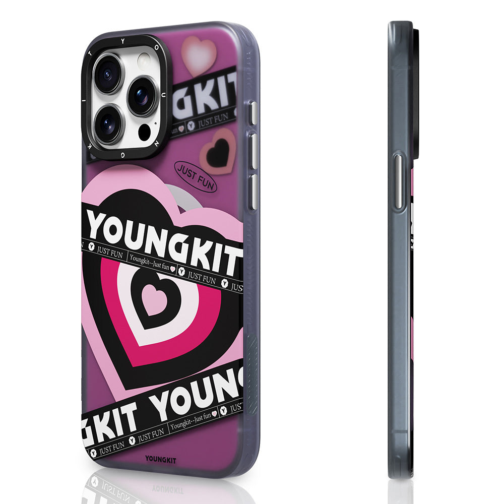 iPhone 15 Pro Max Kılıf M-safe Şarj Özellikli Airbagli Çift Katmanlı Youngkit Flipped Serisi Kılıf