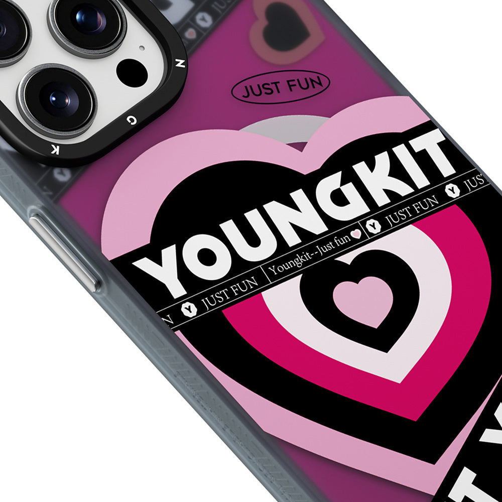 iPhone 15 Pro Max Kılıf M-safe Şarj Özellikli Airbagli Çift Katmanlı Youngkit Flipped Serisi Kılıf