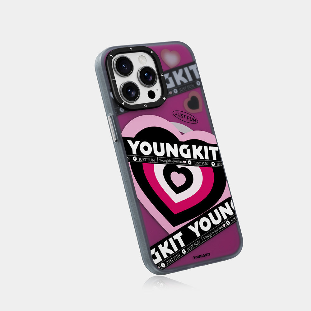 iPhone 15 Pro Max Kılıf M-safe Şarj Özellikli Airbagli Çift Katmanlı Youngkit Flipped Serisi Kılıf