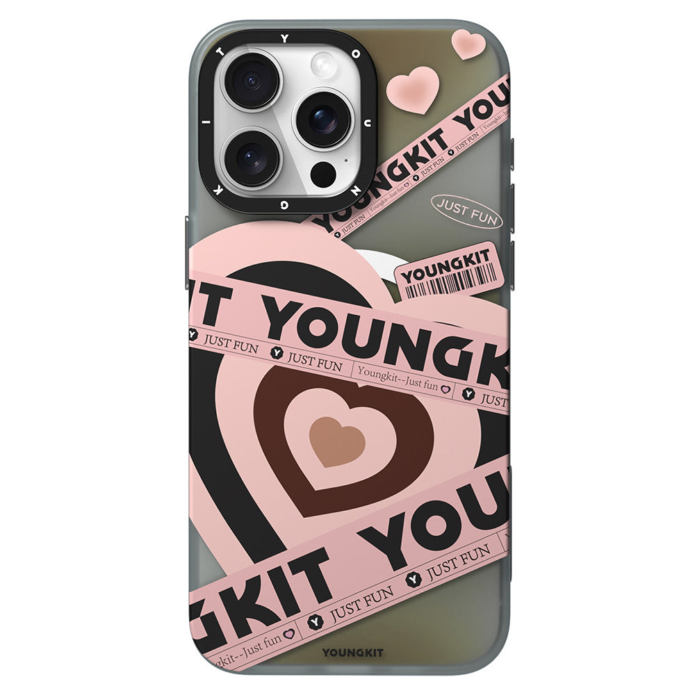 iPhone 15 Pro Max Kılıf M-safe Şarj Özellikli Airbagli Çift Katmanlı Youngkit Flipped Serisi Kılıf