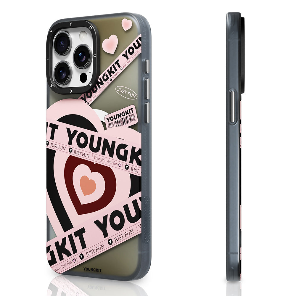 iPhone 15 Pro Max Kılıf M-safe Şarj Özellikli Airbagli Çift Katmanlı Youngkit Flipped Serisi Kılıf