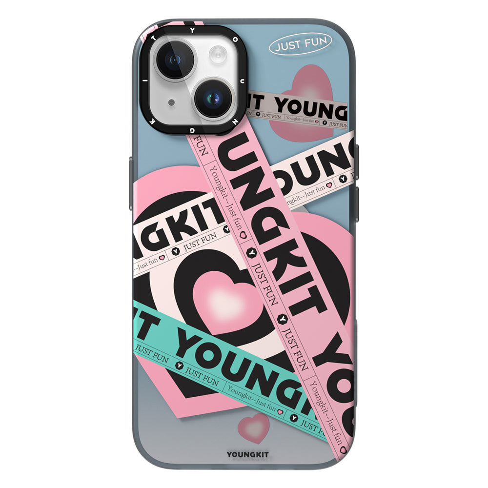 iPhone 15 Pro Max Kılıf M-safe Şarj Özellikli Airbagli Çift Katmanlı Youngkit Flipped Serisi Kılıf