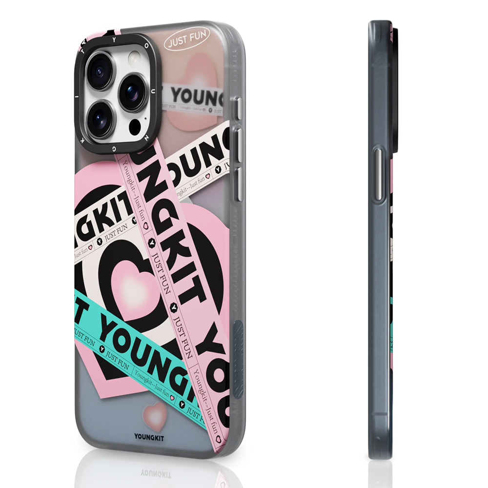 iPhone 15 Pro Max Kılıf M-safe Şarj Özellikli Airbagli Çift Katmanlı Youngkit Flipped Serisi Kılıf