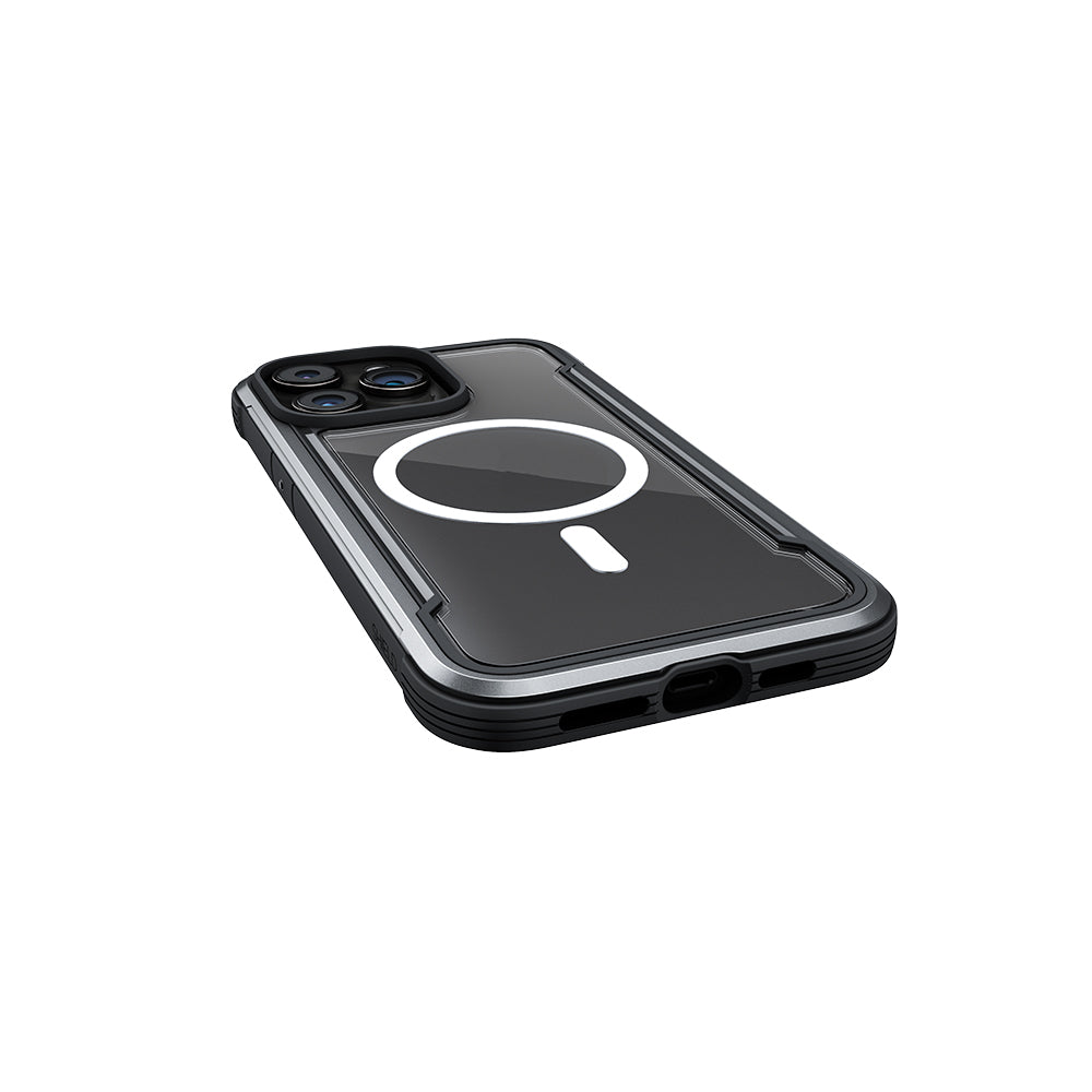 iPhone 15 Pro Max Kılıf M-safe Şarj Özellikli Airbagli Raptic Shield Serisi Şeffaf Arka Yüzey Kılıf