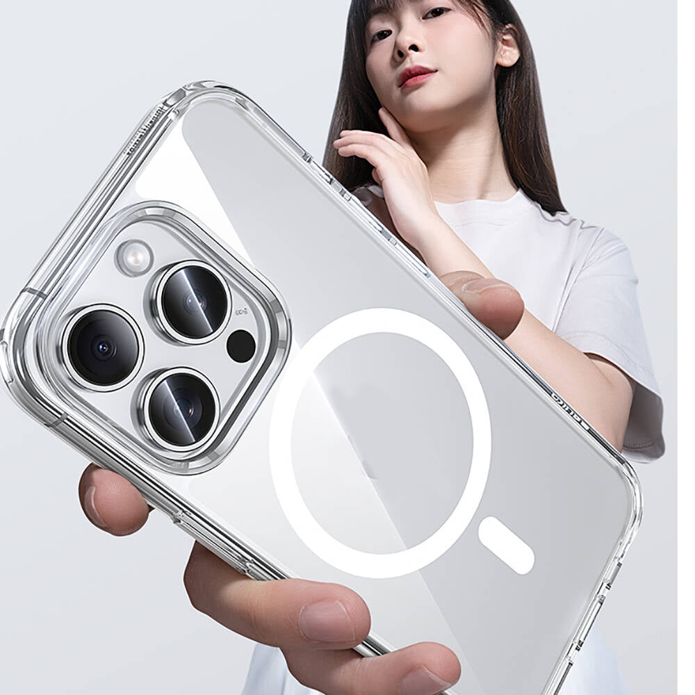 iPhone 15 Pro Max Kılıf M-safe Şarj Özellikli Airbagli Şeffaf Benks LucentPro Serisi Kılıf