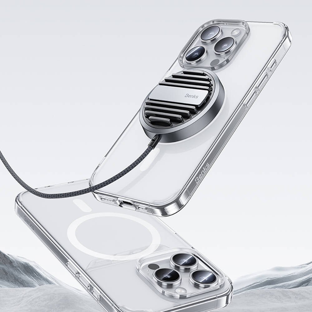 iPhone 15 Pro Max Kılıf M-safe Şarj Özellikli Airbagli Şeffaf Benks LucentPro Serisi Kılıf