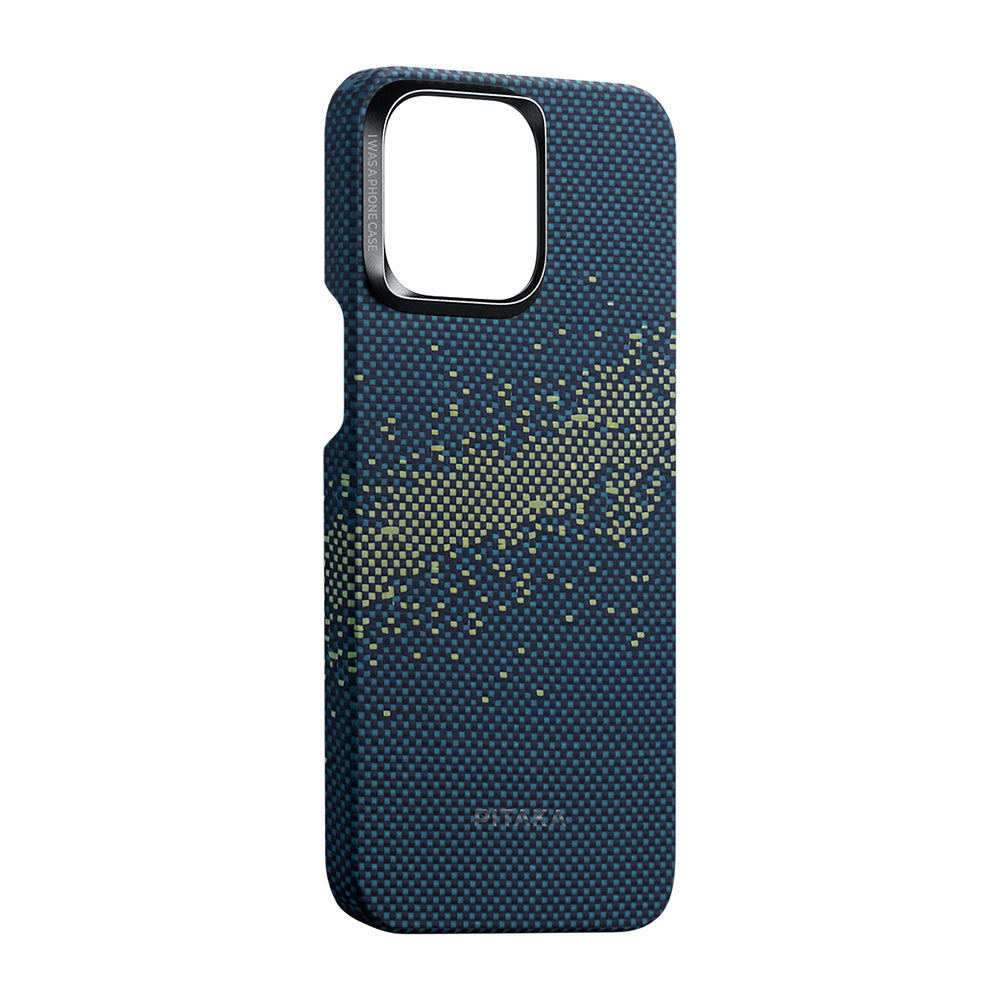 iPhone 15 Pro Max Kılıf M-safe Şarj Özellikli Aramid Karbon Fiber Pitaka Tactile Woven Starpeak Serisi Milky Way Galaxy Kılıf
