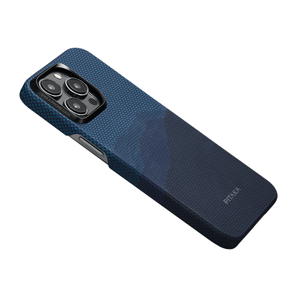 iPhone 15 Pro Max Kılıf M-safe Şarj Özellikli Aramid Fiber Pitaka Tactile Woven Starpeak Serisi Over The Horizon Kılıf