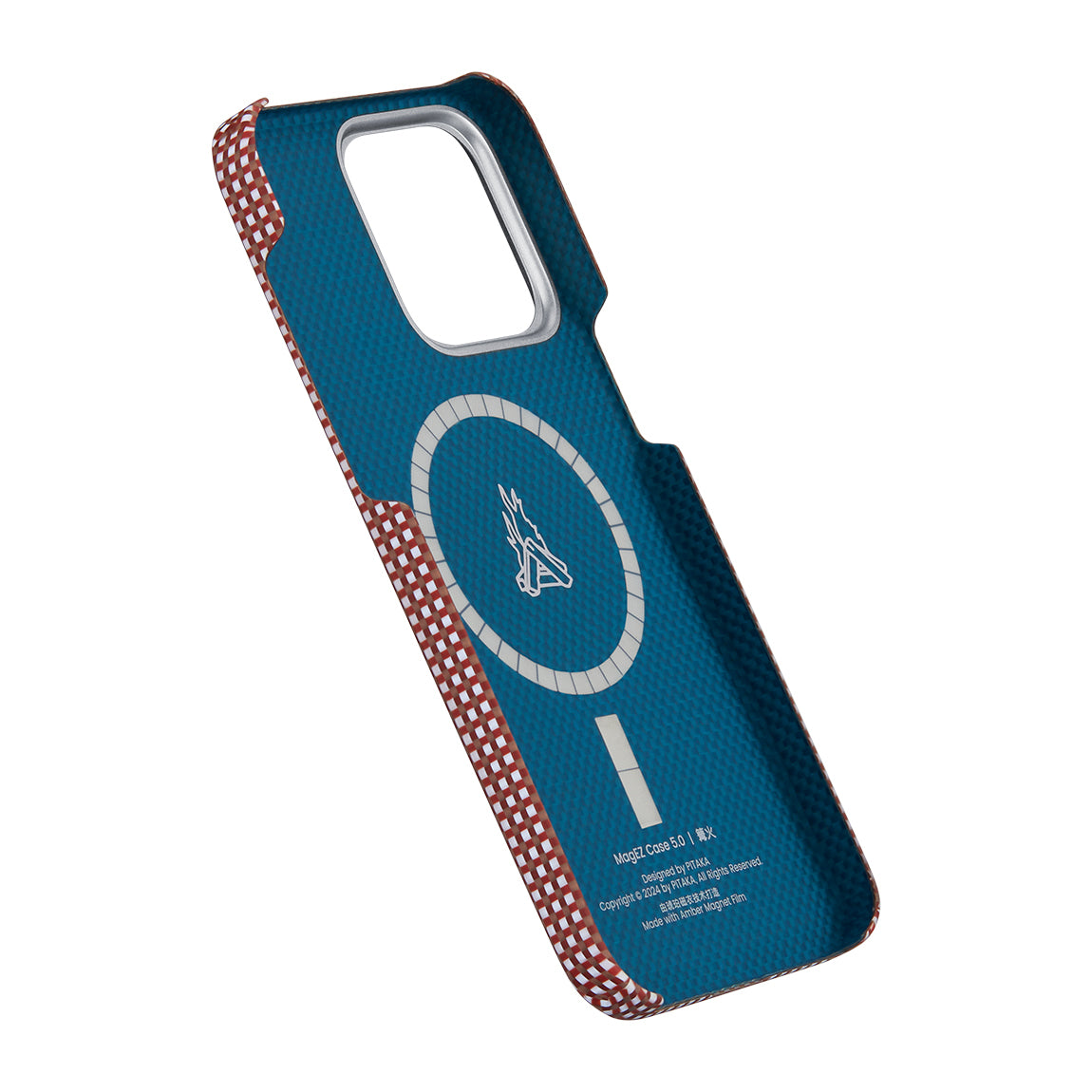 iPhone 15 Pro Max Kılıf M-safe Şarj Özellikli Awa Tasarımlı 1500D Aramid Fiber Pitaka Ultra-Slim Classic Serisi Bonfire Kılıf
