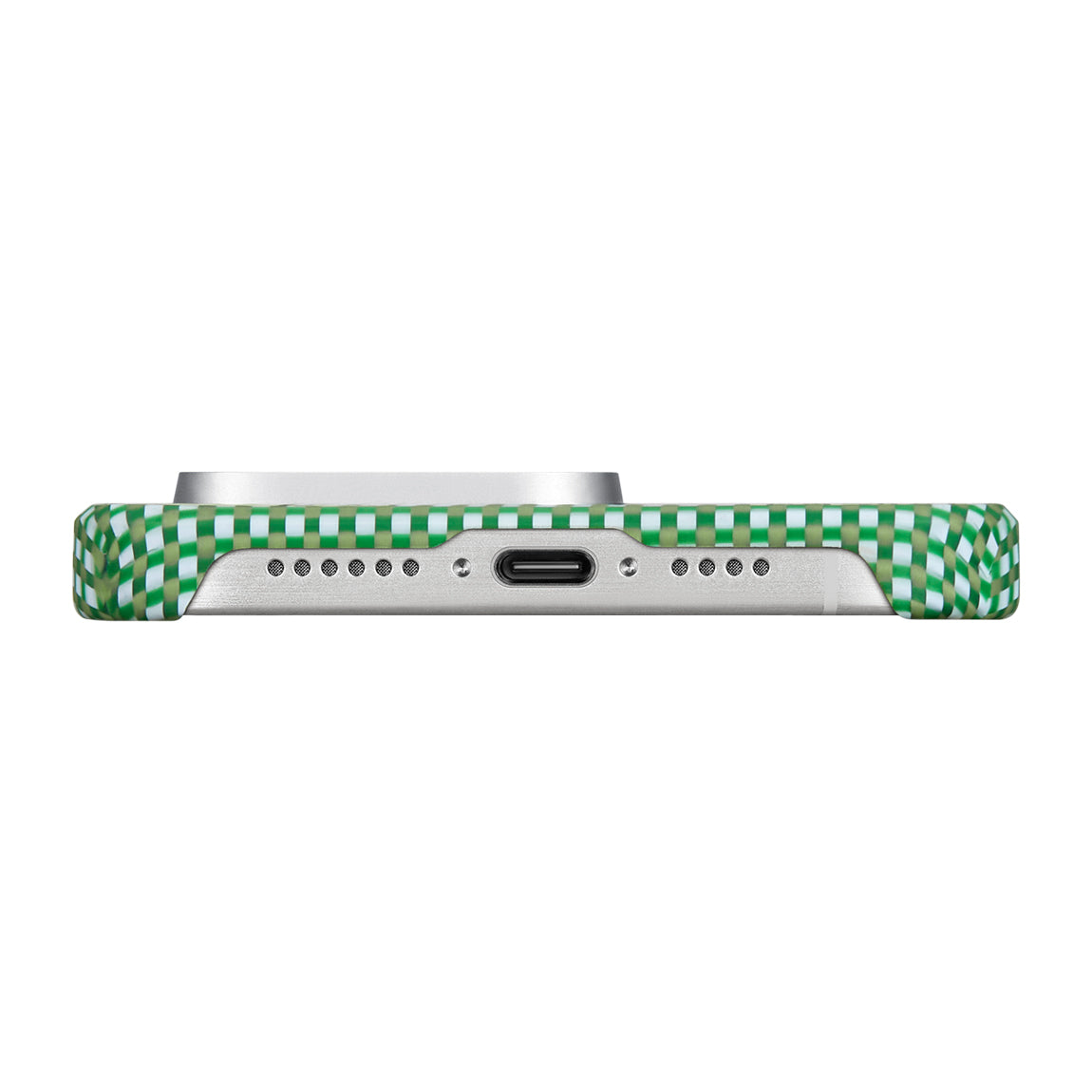 iPhone 15 Pro Max Kılıf M-safe Şarj Özellikli Awa Tasarımlı 1500D Aramid Karbon Fiber Pitaka Ultra-Slim Classic Serisi Forest Kılıf