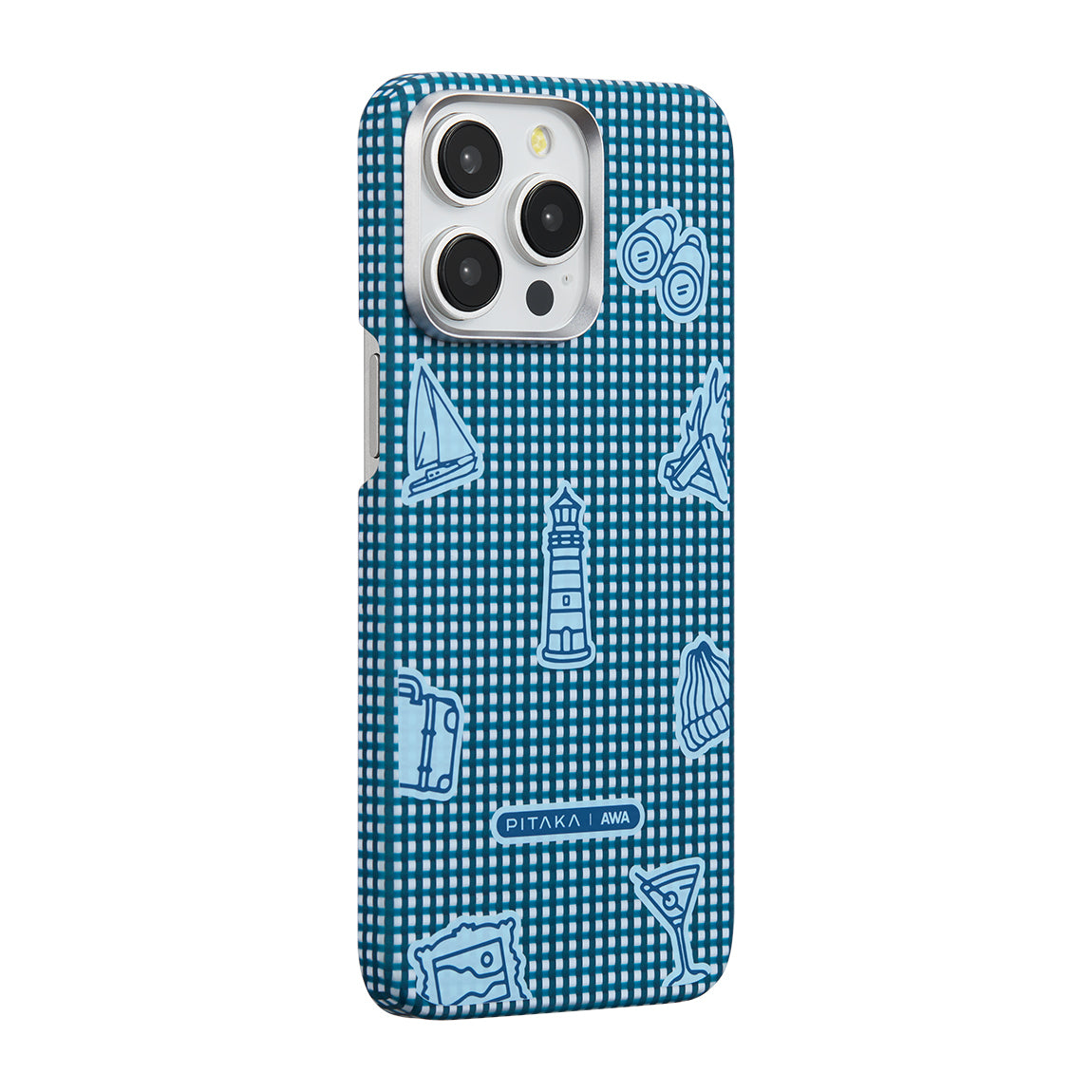 iPhone 15 Pro Max Kılıf M-safe Şarj Özellikli Awa Tasarımlı 1500D Aramid Fiber Pitaka Ultra-Slim Classic Serisi Ocean Kılıf