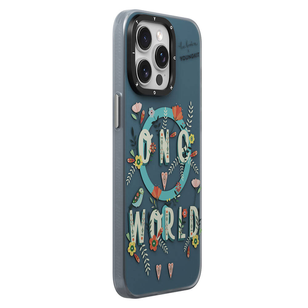 iPhone 15 Pro Max Kılıf M-safe Şarj Özellikli Bee Brown Tasarımlı Youngkit Colorful Life Serisi Kılıf
