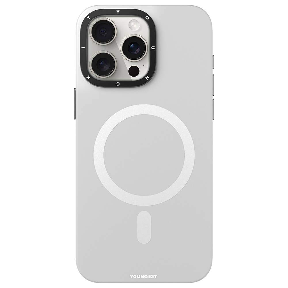 iPhone 15 Pro Max Kılıf M-safe Şarj Özellikli Çizilmeye ve Aşınmaya Dayanıklı Youngkit Velvet Serisi Kılıf