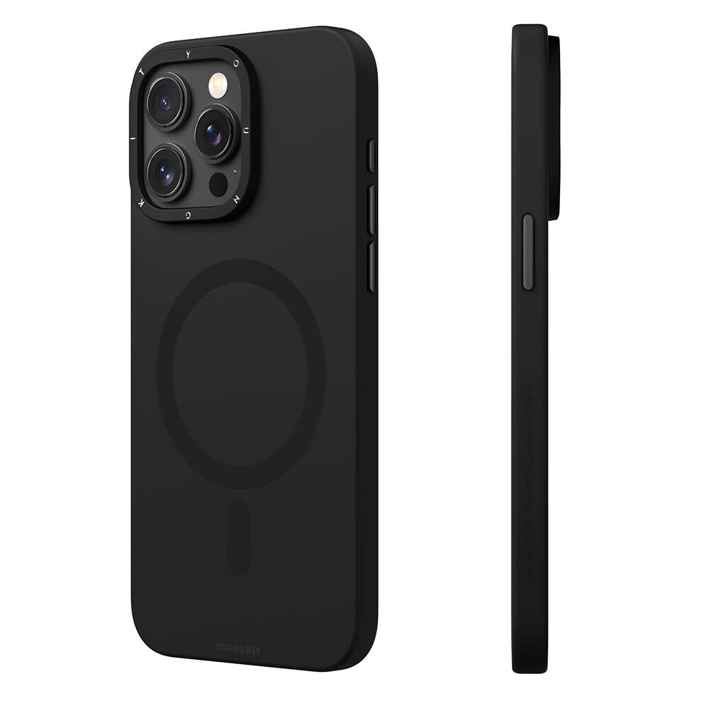 iPhone 15 Pro Max Kılıf M-safe Şarj Özellikli Çizilmeye ve Aşınmaya Dayanıklı Youngkit Velvet Serisi Kılıf